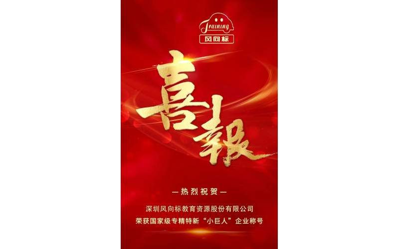 喜報!風(fēng)向標榮獲國家級專(zhuān)精特新“小巨人”企業(yè)榮譽(yù)稱(chēng)號